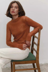Lightweight Semi Sheer Crew Knit Sweater