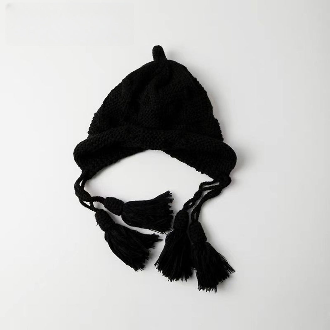 Faux Fur Pom Pom Knit Christmas Hat