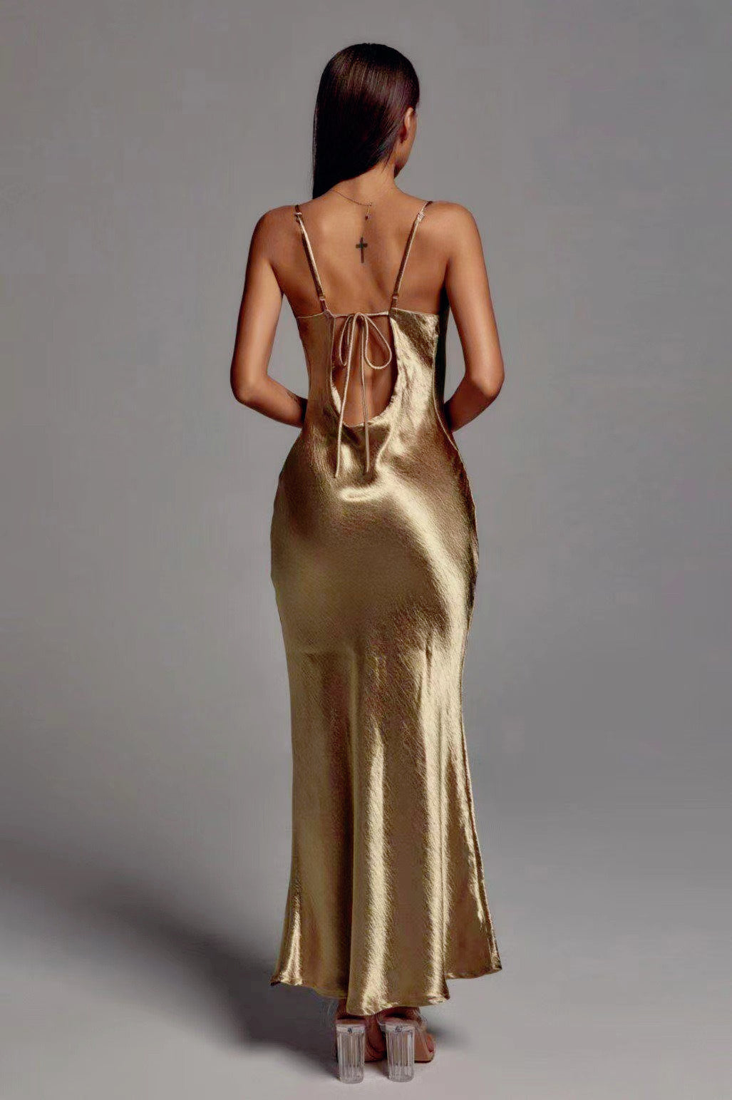 Satin Strappy Slip Dress