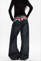 Vintage Washed Relaxed Straight Leg Jeans