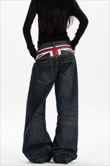 Vintage Washed Relaxed Straight Leg Jeans