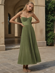Bustier Sleeveless Midi Dress