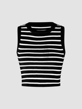 Vibemartini Classy Stripe Crop Tank Top