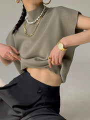 Vibemartini Leisurely Solid Pullover Sweater Vest