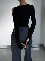 Vibemartini Keyhole Cutout Long Sleeve Bodysuit