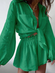 Vibemartini Aegean Two Piece Double Lined Shorts Set