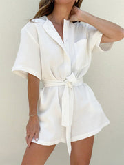 Vibemartini Tied Cotton Jumpsuit
