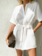 Vibemartini Tied Cotton Jumpsuit