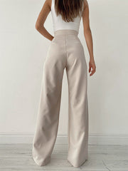 Vibemartini Palazzo Tied Wide Leg Dress Pants