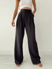 Vibemartini Palazzo Tied Wide Leg Dress Pants