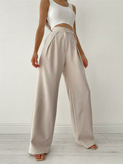 Vibemartini Palazzo Tied Wide Leg Dress Pants