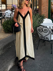 Vibemartini Sicily Old Money Aesthetics Slip Long Dress