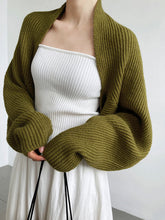 Vibemartini Solid Open-Front Shrug Sweater
