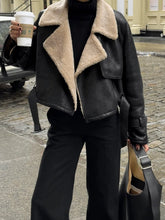 Vibemartini Too Blessed Sherpa Lined Shearling Leather Flight Jacket