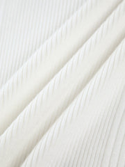 Vibemartini Cutout Split Beads Detail Ribbed Knit Top