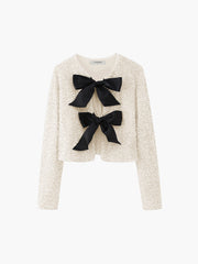 Vibemartini Sequined Velvet Bowknot Decor Jacket
