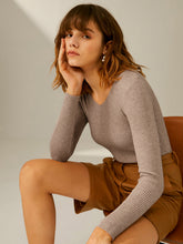Vibemartini Clouds Ribbed Pullover Sweater