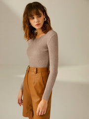 Vibemartini Clouds Ribbed Pullover Sweater
