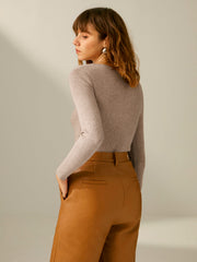 Vibemartini Clouds Ribbed Pullover Sweater