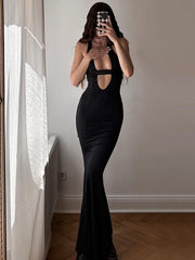 Vibemartini Solid Cutout Cami Long Dress
