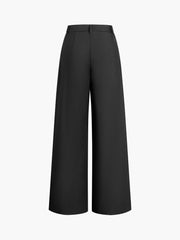 Vibemartini Solid Wide Leg Pants Without Belt