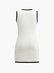 Vibemartini Multi Pocket Button Sleeveless Short Sweater Dress