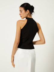 Vibemartini Asymmetrical Button Sweater Vest