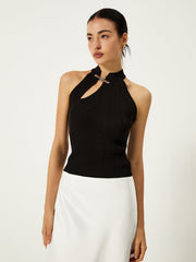 Vibemartini Asymmetrical Button Sweater Vest
