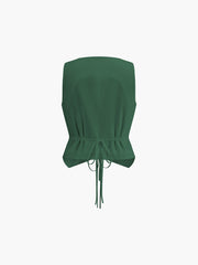 Vibemartini Cotton & Linen Tie-Detail Vest