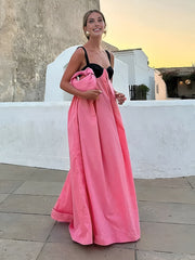 Vibemartini Bra-Splicing Halter Strap Long Dress
