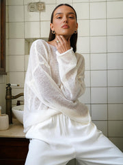 Vibemartini Hollow Draped Snug Knit Top