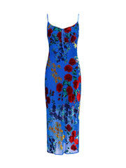 Vibemartini Velvet Floral Appliqu茅 Cami Dress