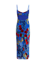 Vibemartini Velvet Floral Appliqu茅 Cami Dress