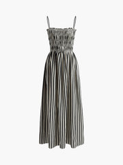 Vibemartini Sleeveless Pinstripe Long Dress