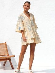 Vibemartini Oversized Sun Print Short Dress
