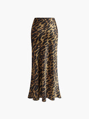 Vibemartini Slim Leopard Print Maxi Skirt
