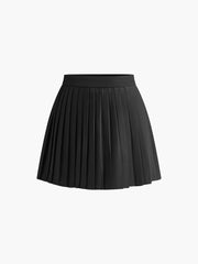 Vibemartini Suit Waistcoat With Pleated Mini Skirt Set