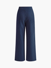 Vibemartini Pinstripe Pleated Wide-Leg Pants
