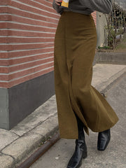 Vibemartini She's Effortless Slit Maxi Skirt