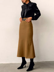 Vibemartini Minimalist Plain Maxi Skirt Without Belt