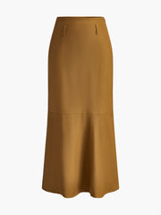 Vibemartini Minimalist Plain Maxi Skirt Without Belt