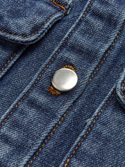 Vibemartini Denim Pockets Turn Down Collar Vest