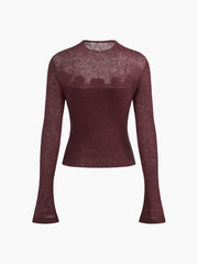 Vibemartini 3D Flower Panel Soft Knit Top