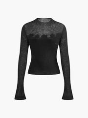 Vibemartini 3D Flower Panel Soft Knit Top