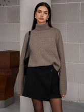 Vibemartini Ribbed Turtleneck Short Sweater