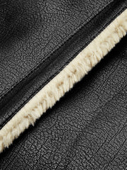 Vibemartini Too Blessed Sherpa Lined Shearling Leather Flight Jacket