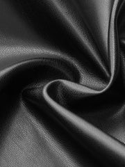 Vibemartini Faux Leather Slit Midi Skirt