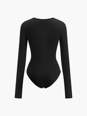 Vibemartini Keyhole Cutout Long Sleeve Bodysuit