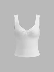 Vibemartini Basic Solid Strappy Top