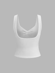 Vibemartini Basic Solid Strappy Top
